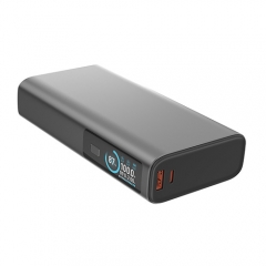 Exclusive 100W Fast Charge 27000mAh Metal Power Bank with TFT Color Display, 2USB-C+1 USB-A Ports