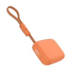 Compact 22.5W Semi-Solid State Power Bank 5000mAh with Built-in Cable & Digital Display.